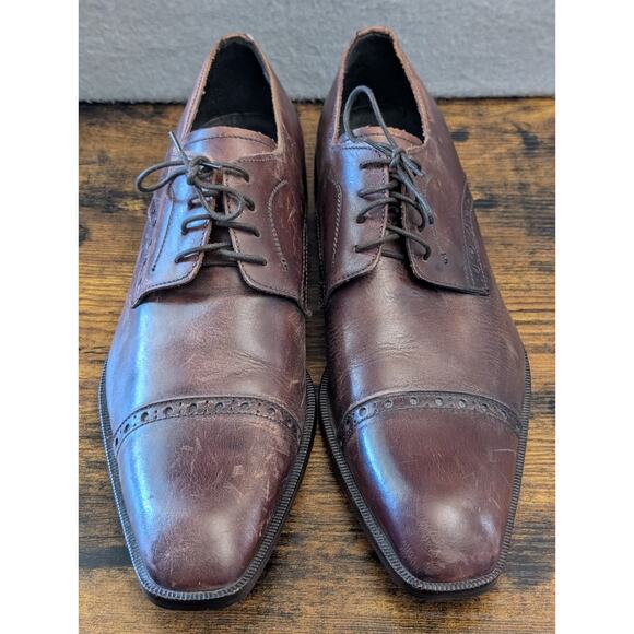 To Boot New York Adam Derrick 11.5 Brown Wingtip Brogue Leather Italy Dress Shoe main image 3